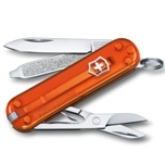 Нож-брелок Victorinox 0.6223.T82G Classic SD Colors "Fire Opal", 58мм, полупрозрачный оранжевый